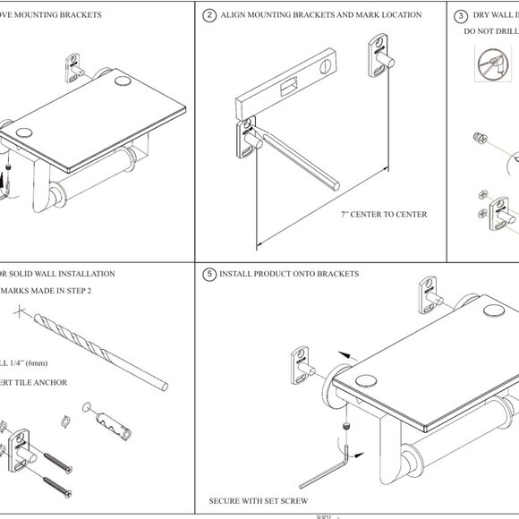 Ginger Kubic Double Post Toilet Tissue Holder with Shelf - Picture 2 of 3
